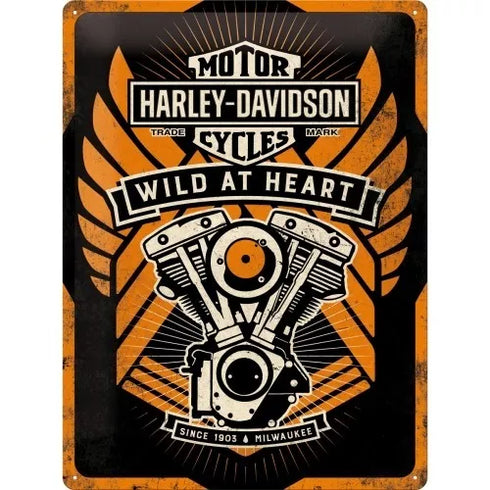 CARTEL 30 X 40 cm HARLEY WILD AT HEART